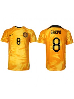 Moški Nogometna dresi replika Nizozemska Cody Gakpo #8 Domači SP 2022 Kratek rokav